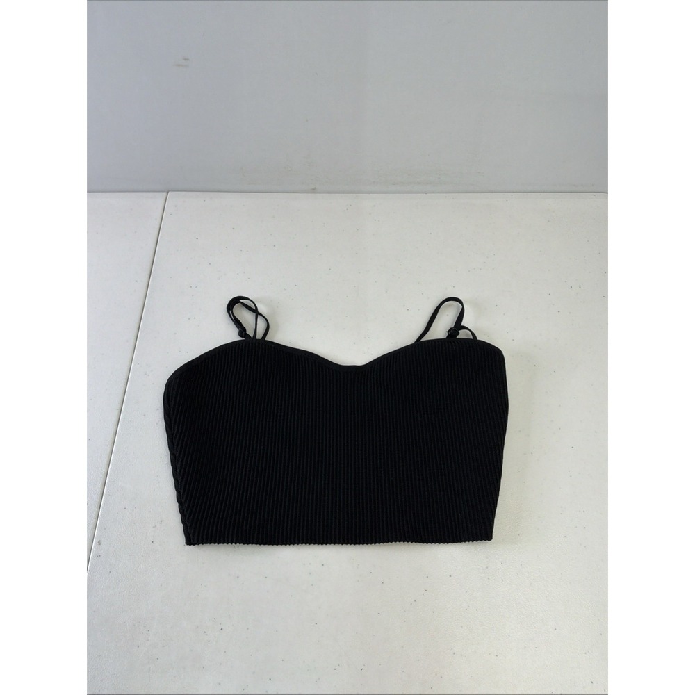 Aritzia Babaton Sculpt Knit Tank Size M Black Ribbed Sweetheart neck Capsule